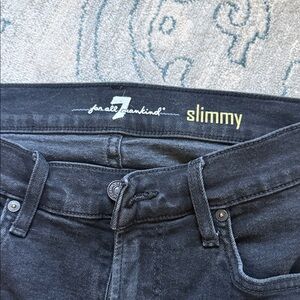 7 For All Mankind Slimmy Dark Grey/Black Jeans